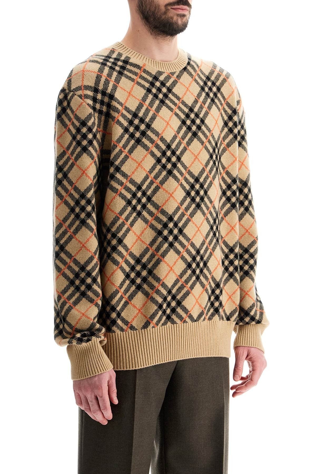 cashmere check pullover swe