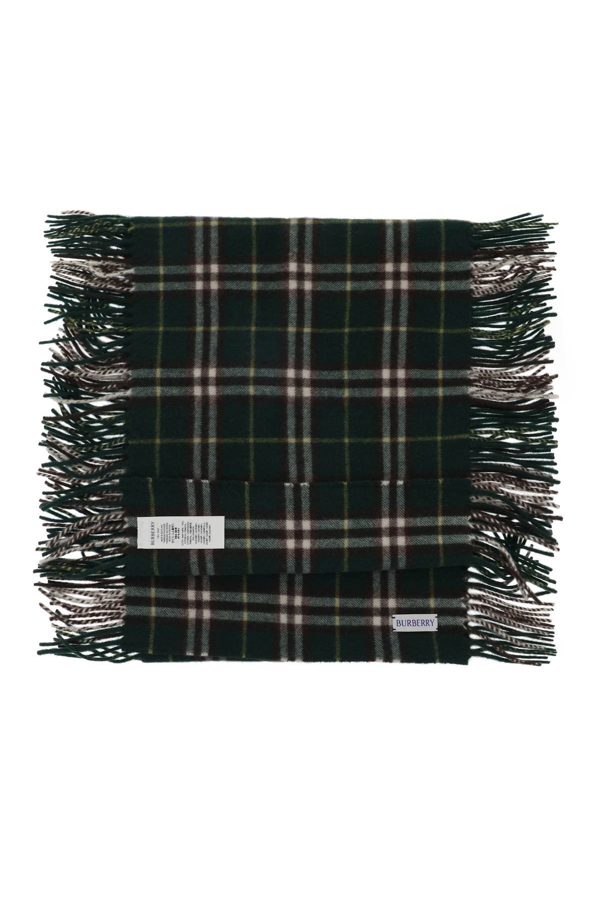 check cashmere scarf