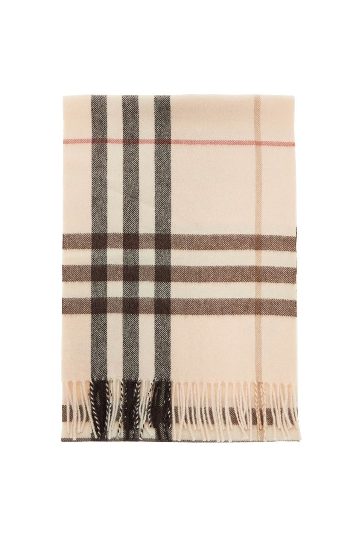 check cashmere scarf