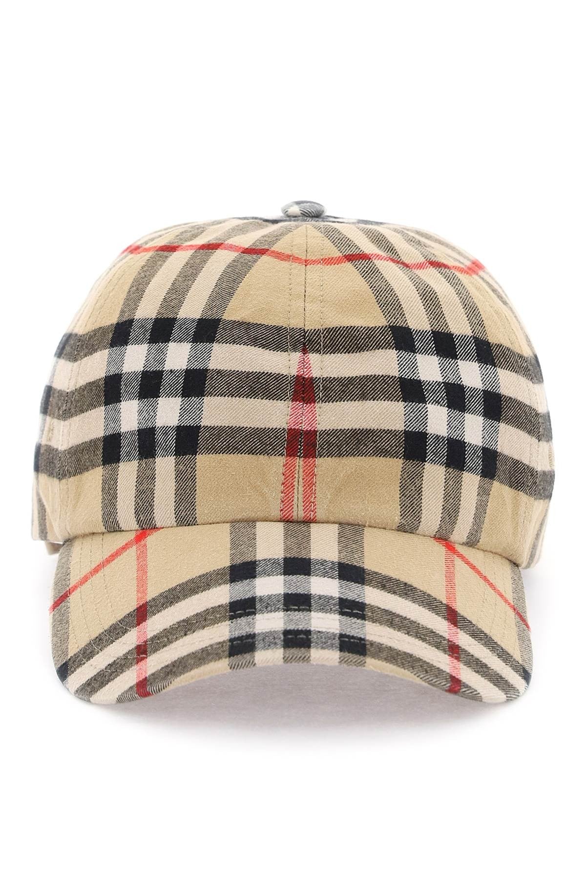 Check Cotton Baseball Cap