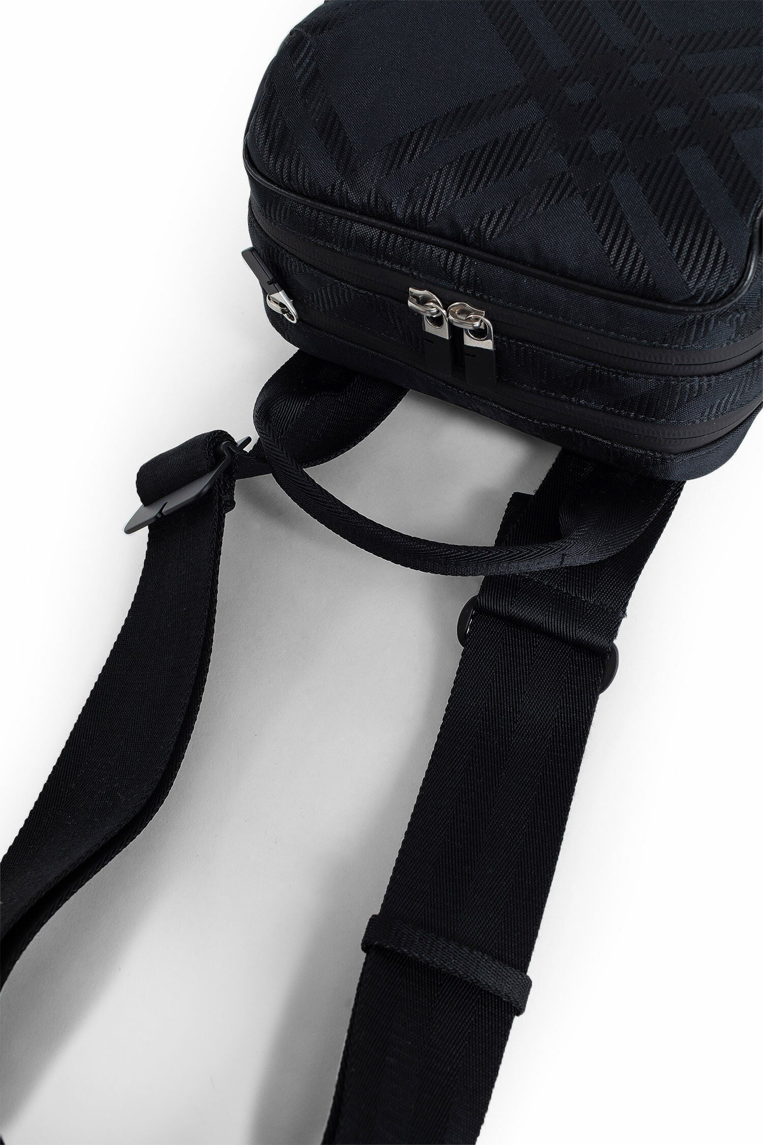 Check Jacquard Crossbody Bag