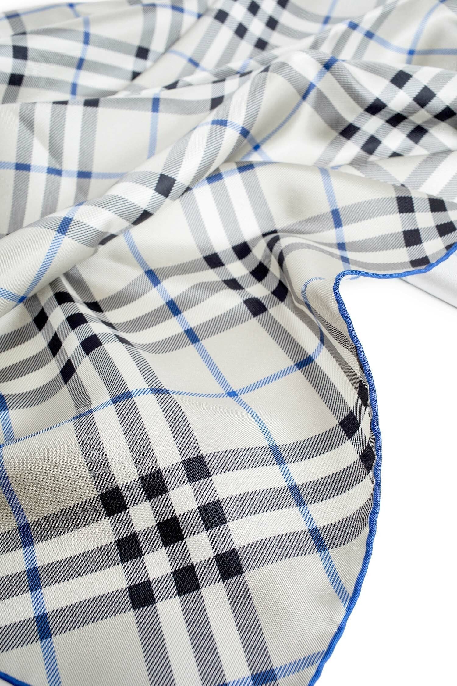Check Silk Scarf