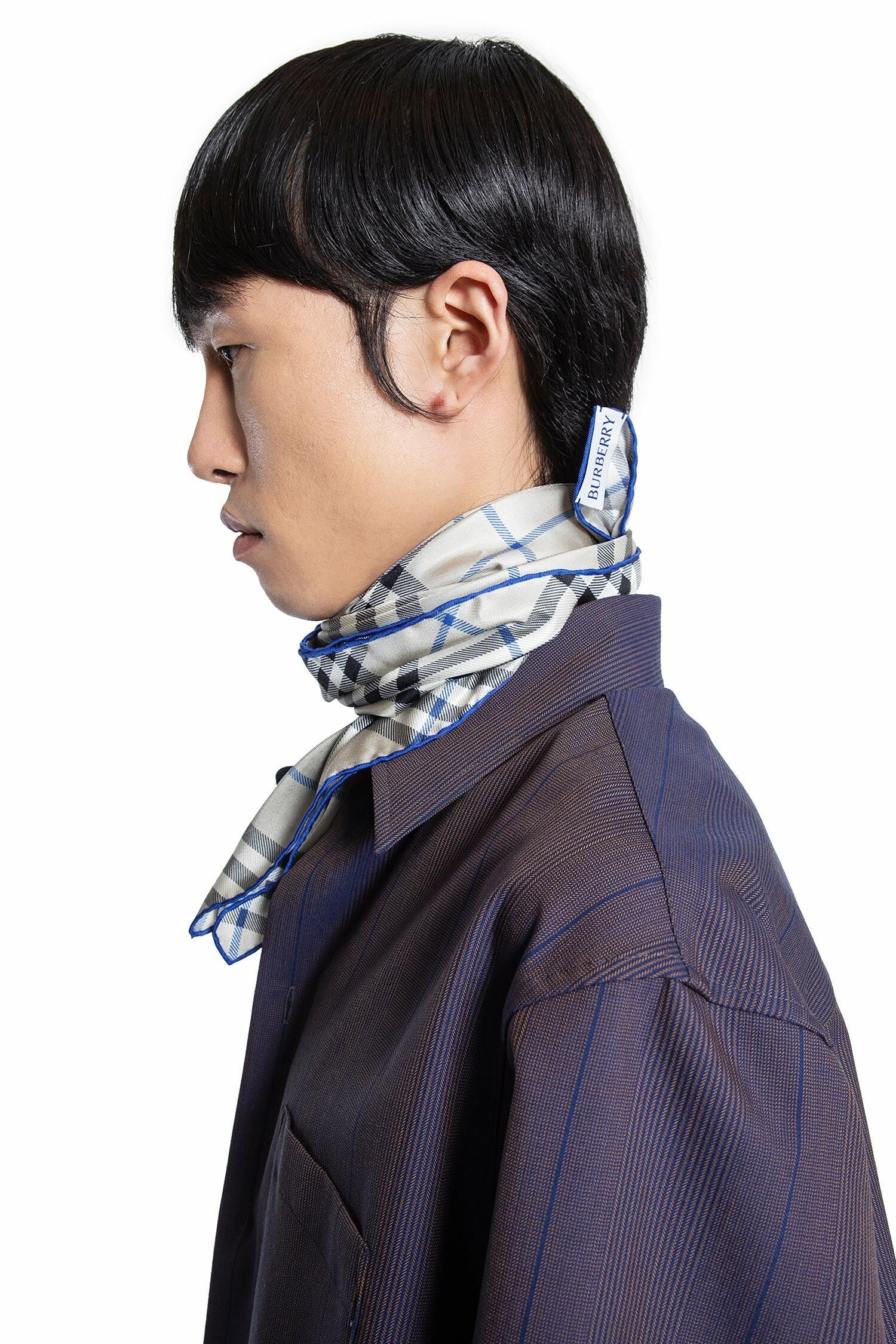 Check Silk Scarf