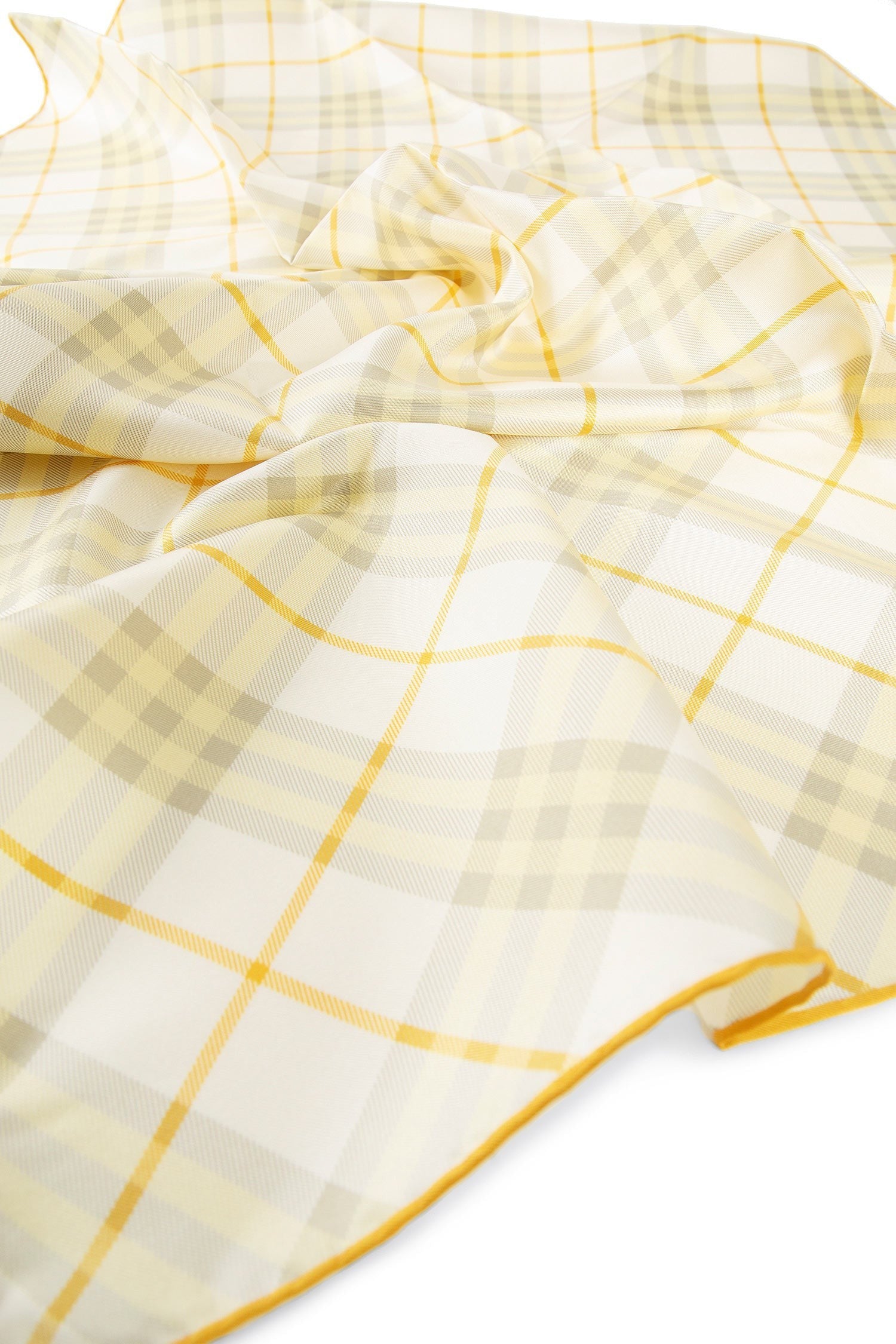 Check Silk Scarf