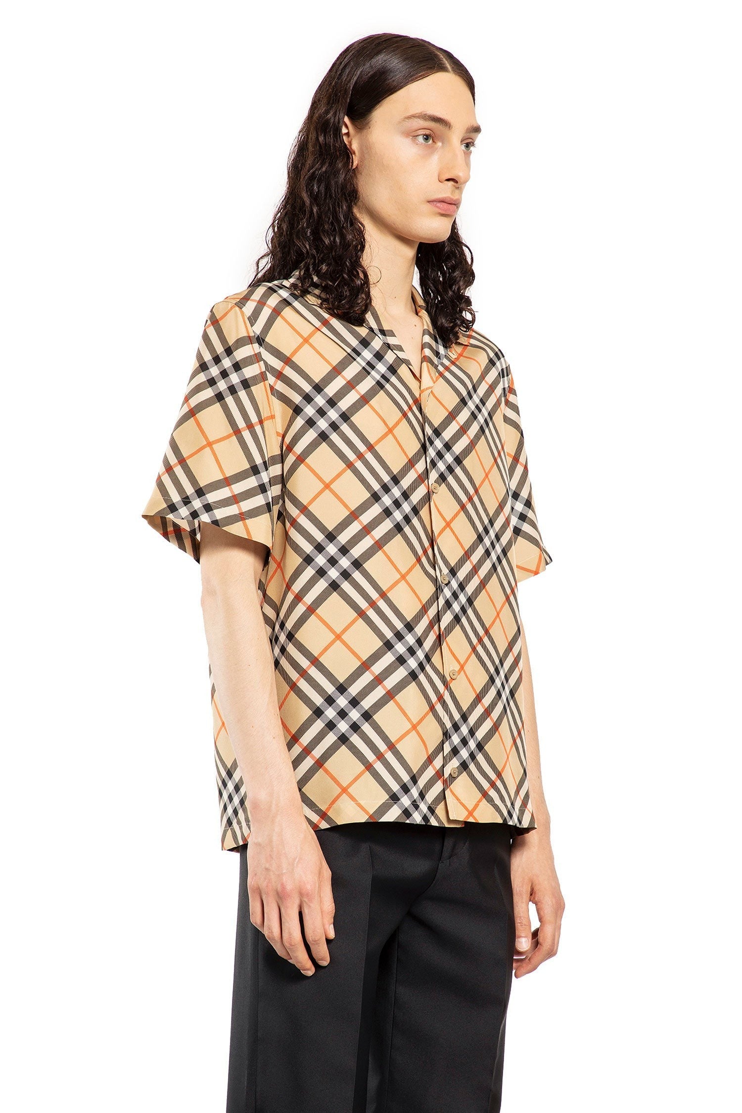 Check Silk Shirt