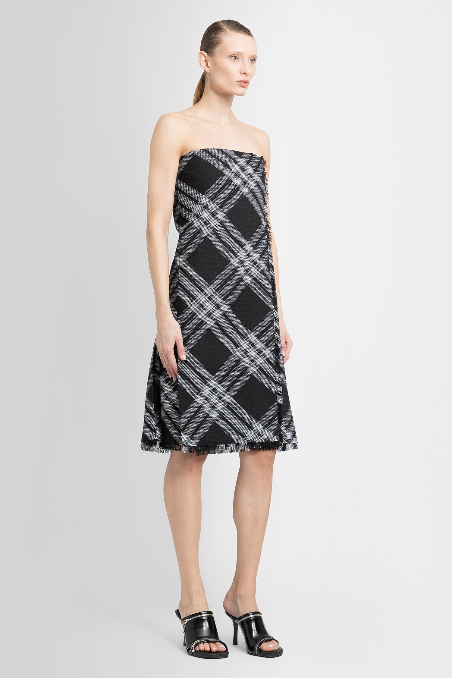 Check Wool Kilt Dress