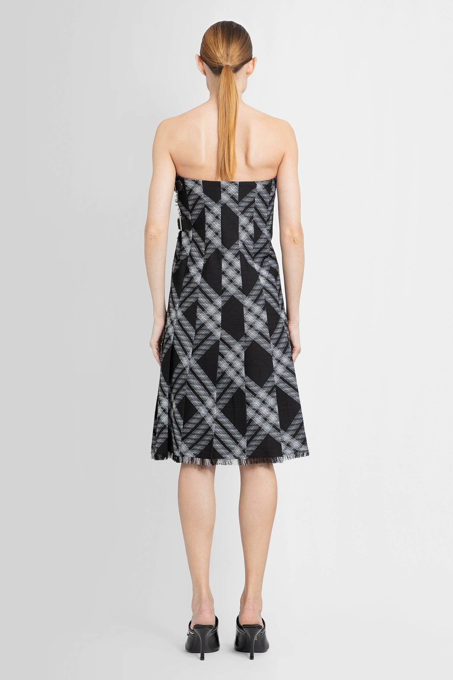 Check Wool Kilt Dress