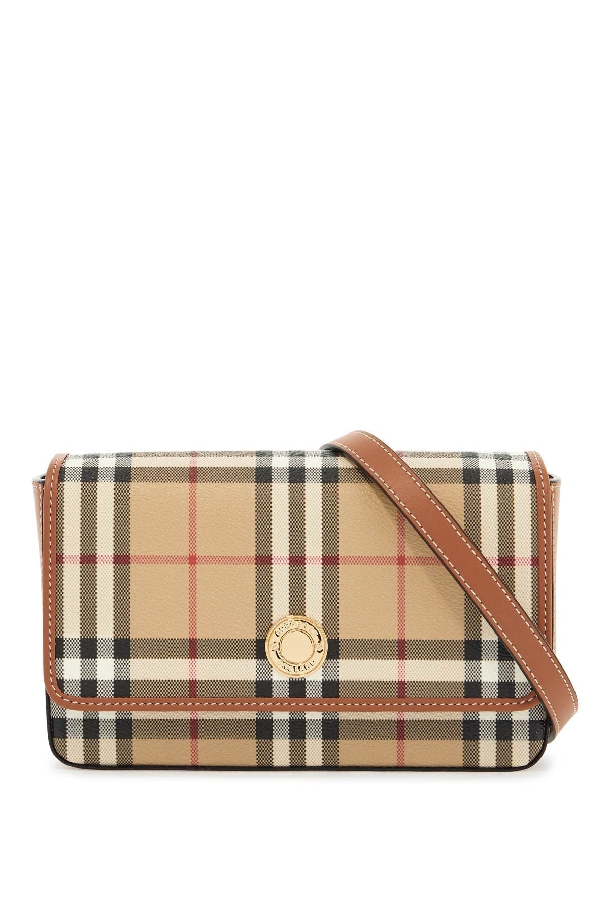 'checkered shoulder bag with strap