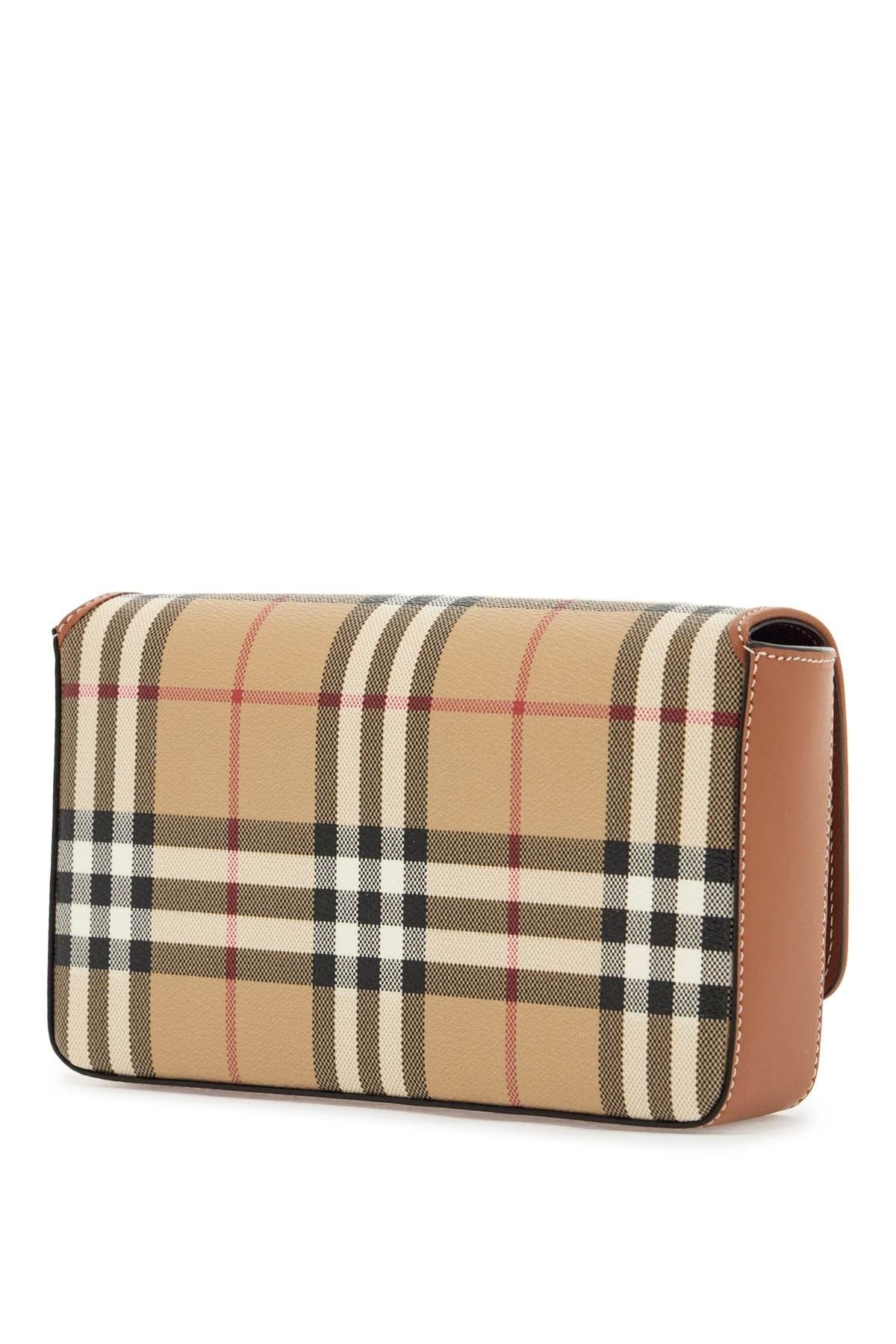 'checkered shoulder bag with strap