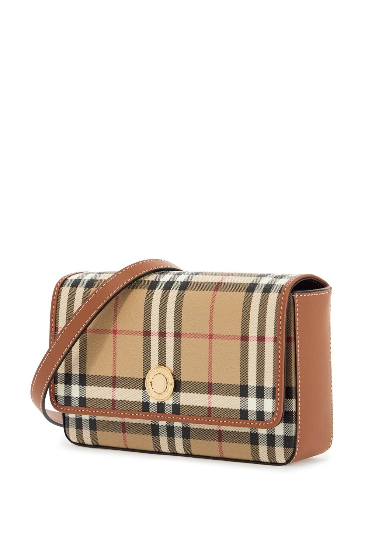 'checkered shoulder bag with strap