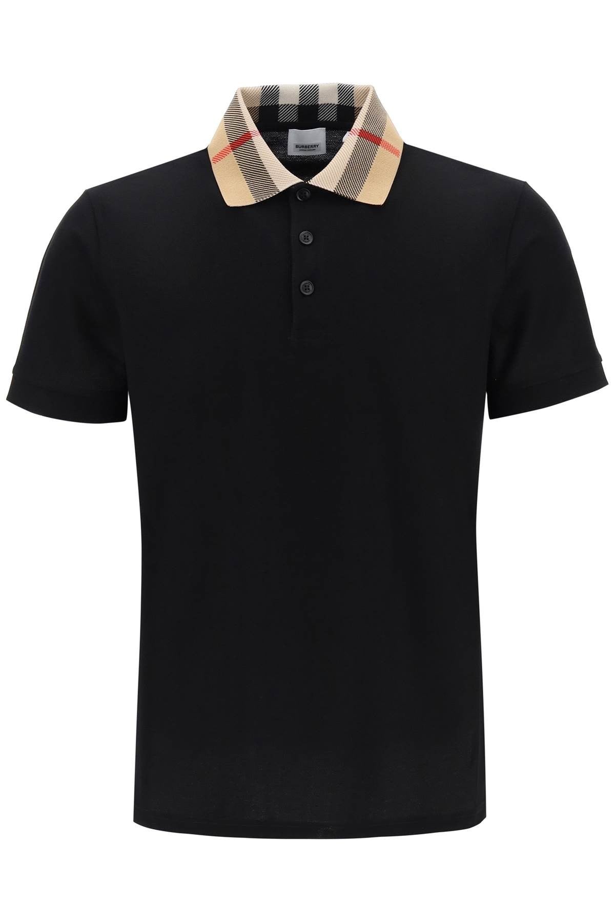 cody polo shirt with check collar