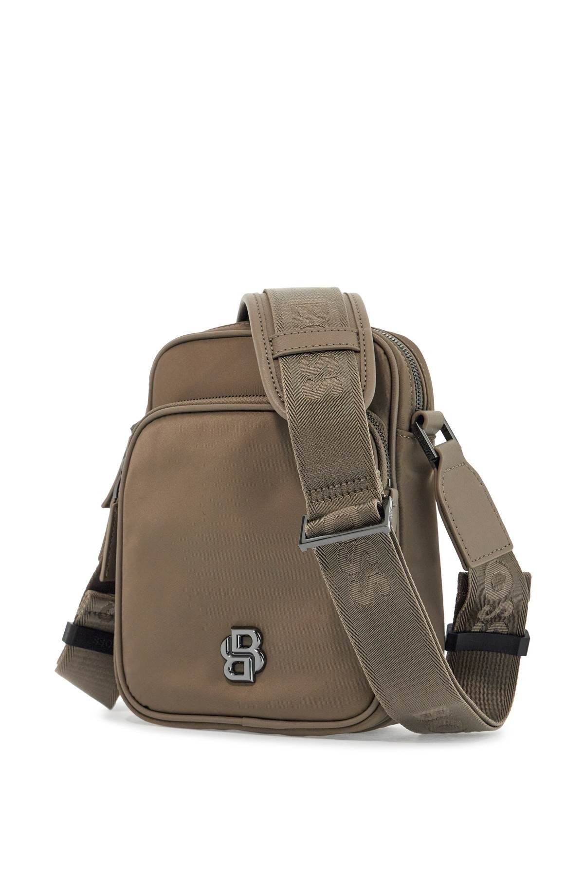 compact green crossbody bag in recycled material