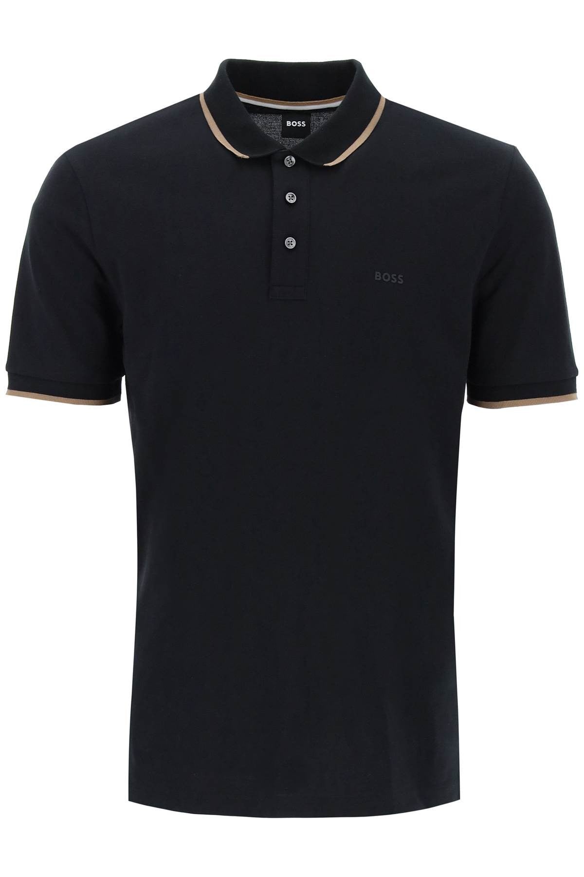 'contrast trim parlay polo shirt