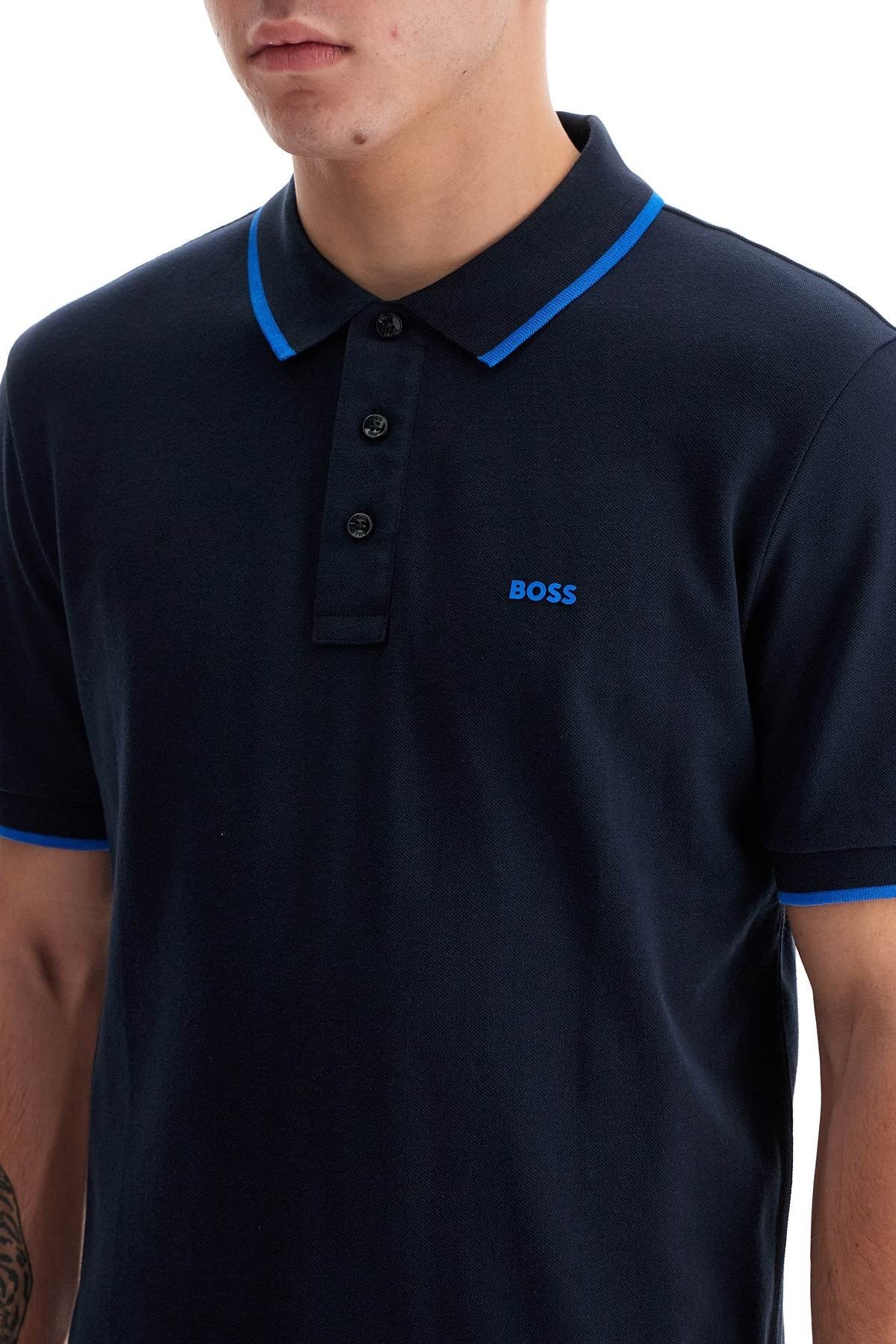 "contrast trim parlay polo shirt