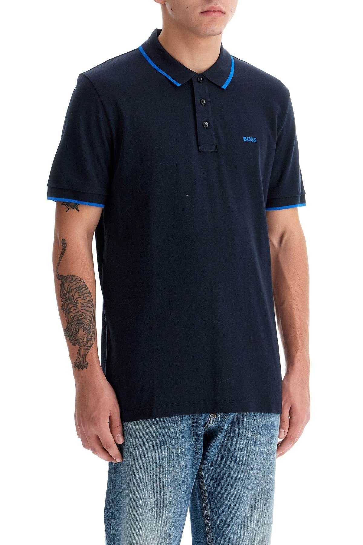 "contrast trim parlay polo shirt