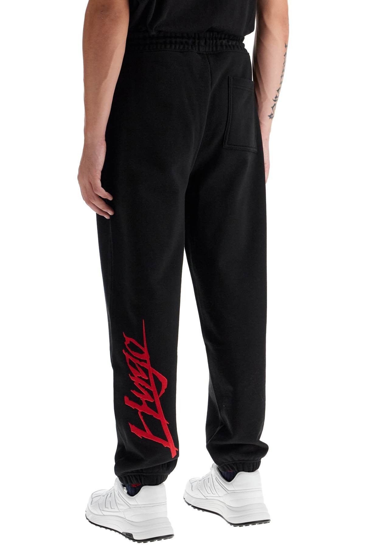 cotton logo joggers for