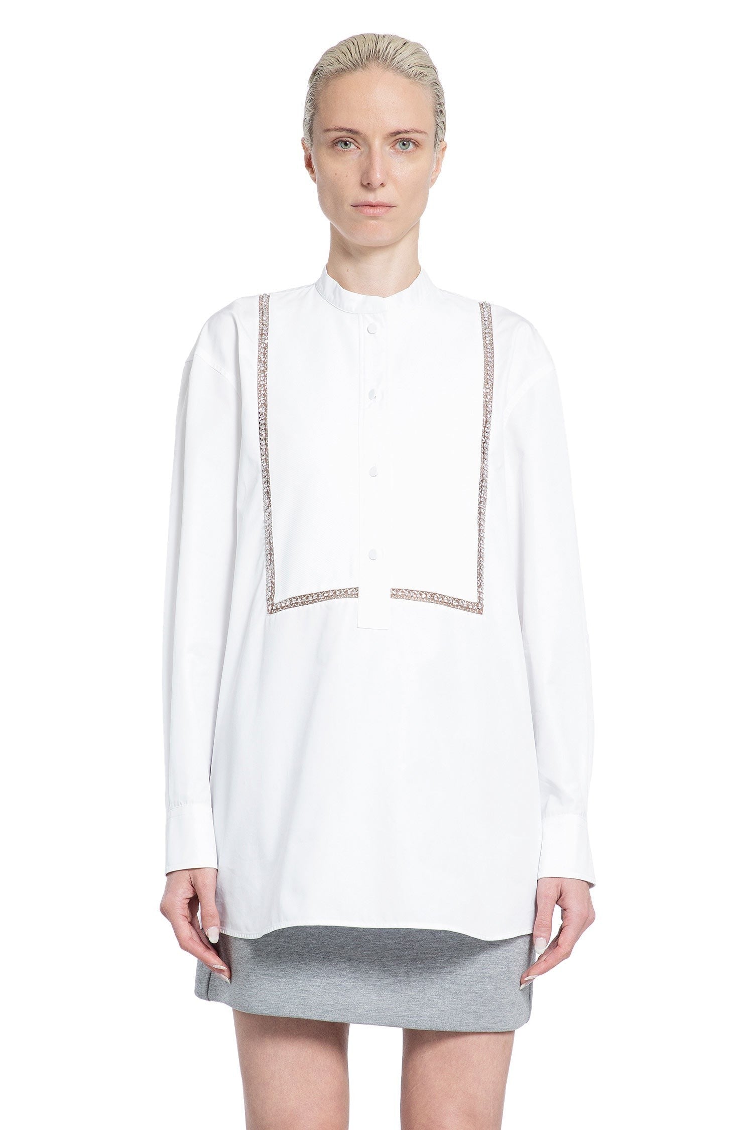 Cotton Poplin Kaftan Shirt