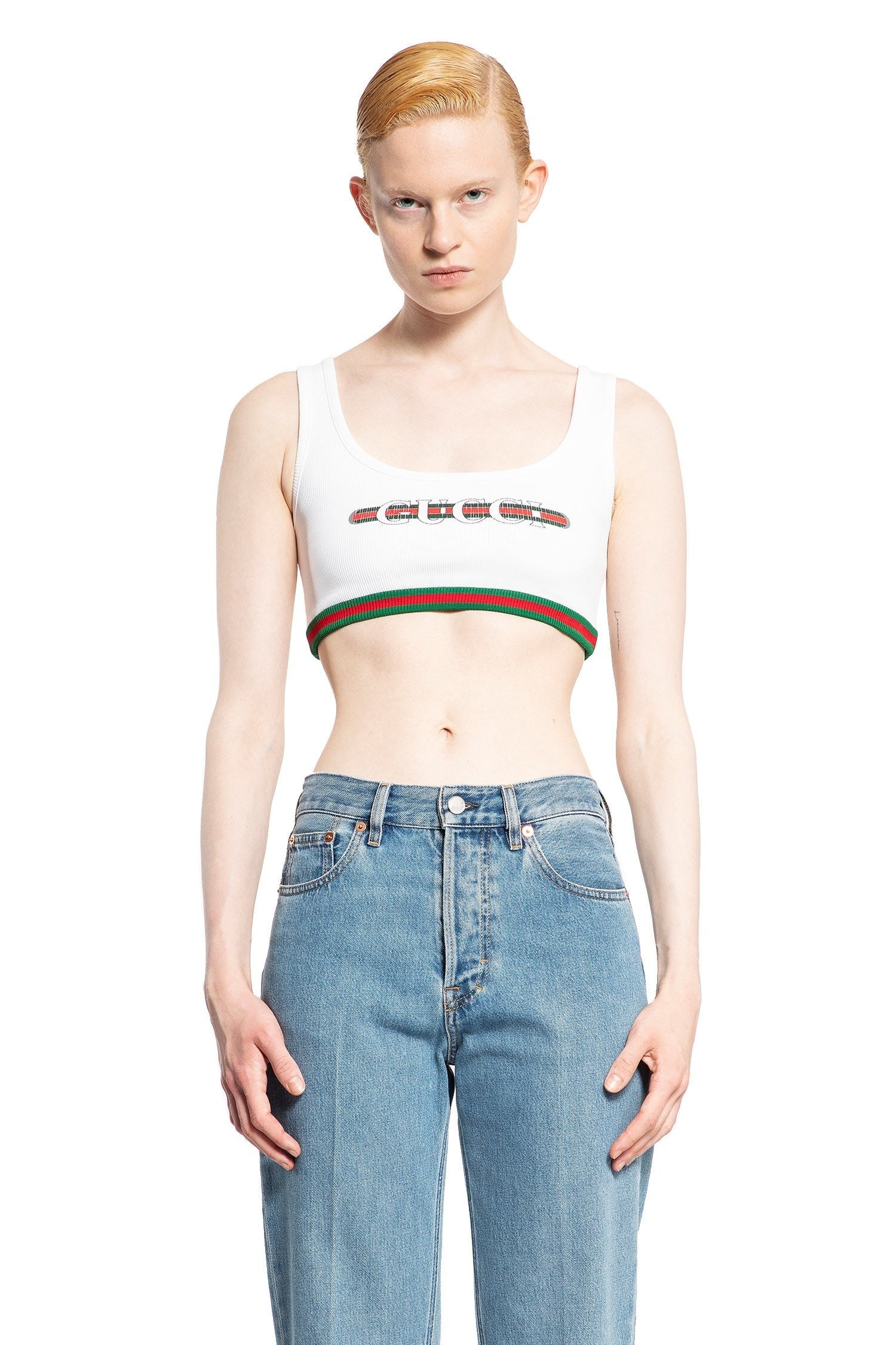 Cotton Rib Web Crop Top