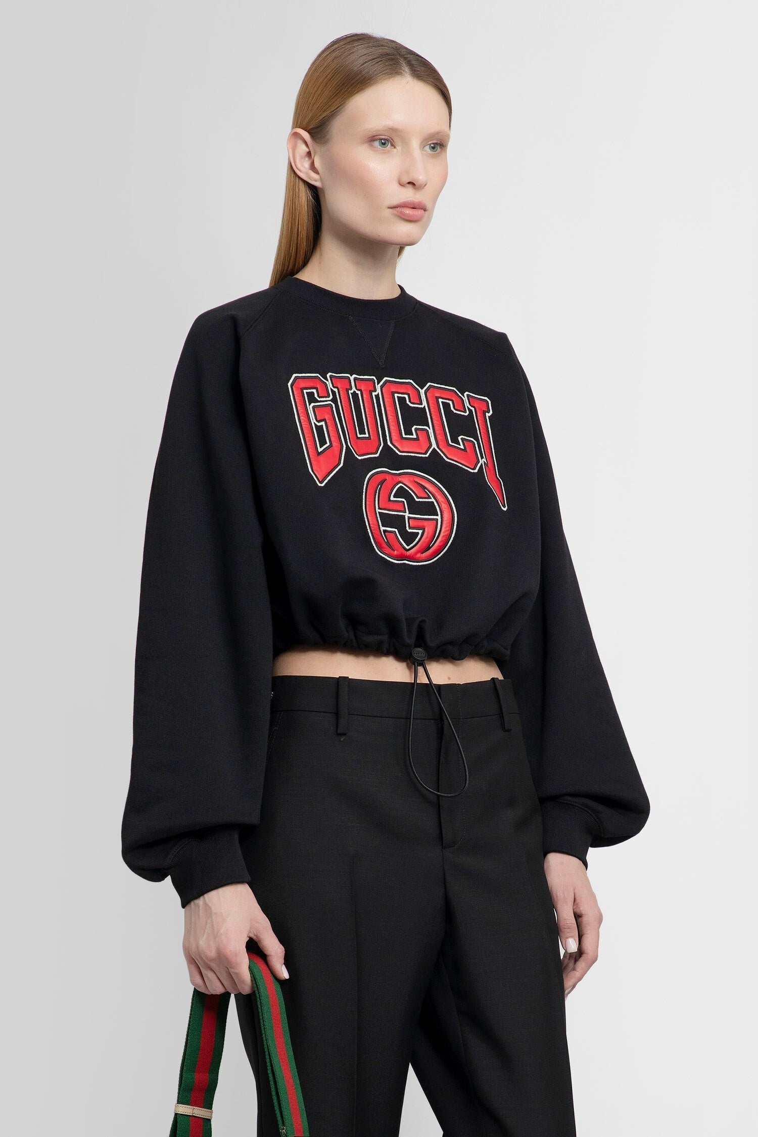 cropped interlocking g sweat-shirt