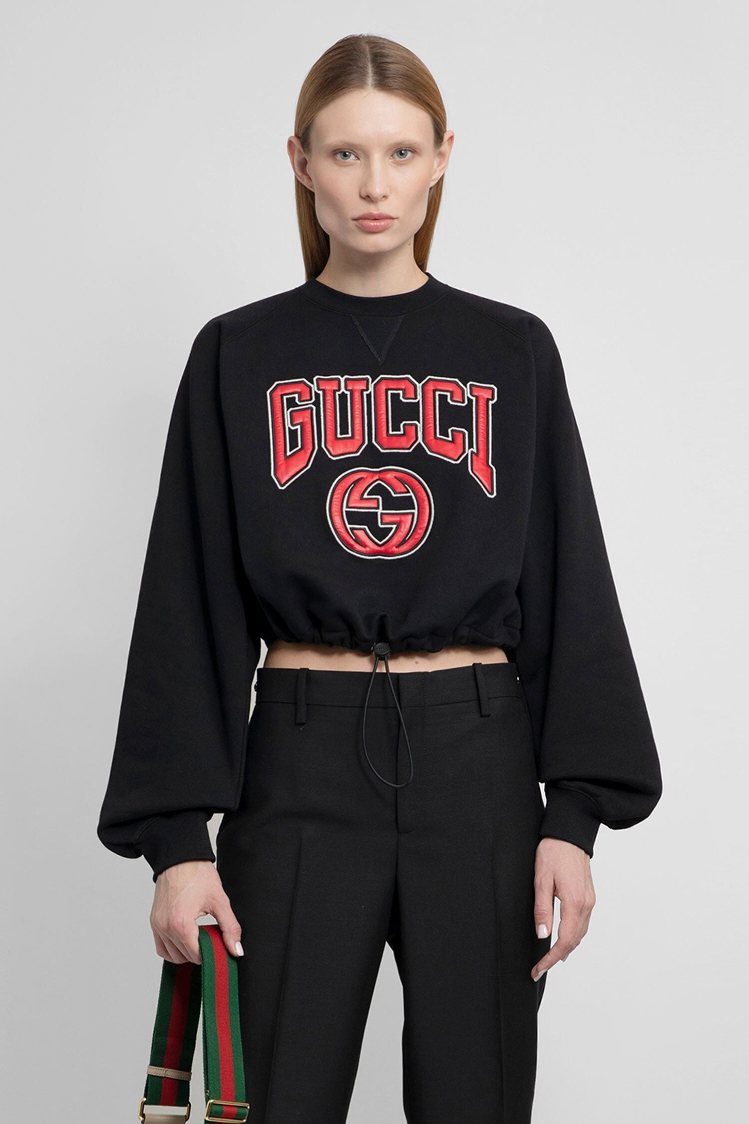 cropped interlocking g sweat-shirt