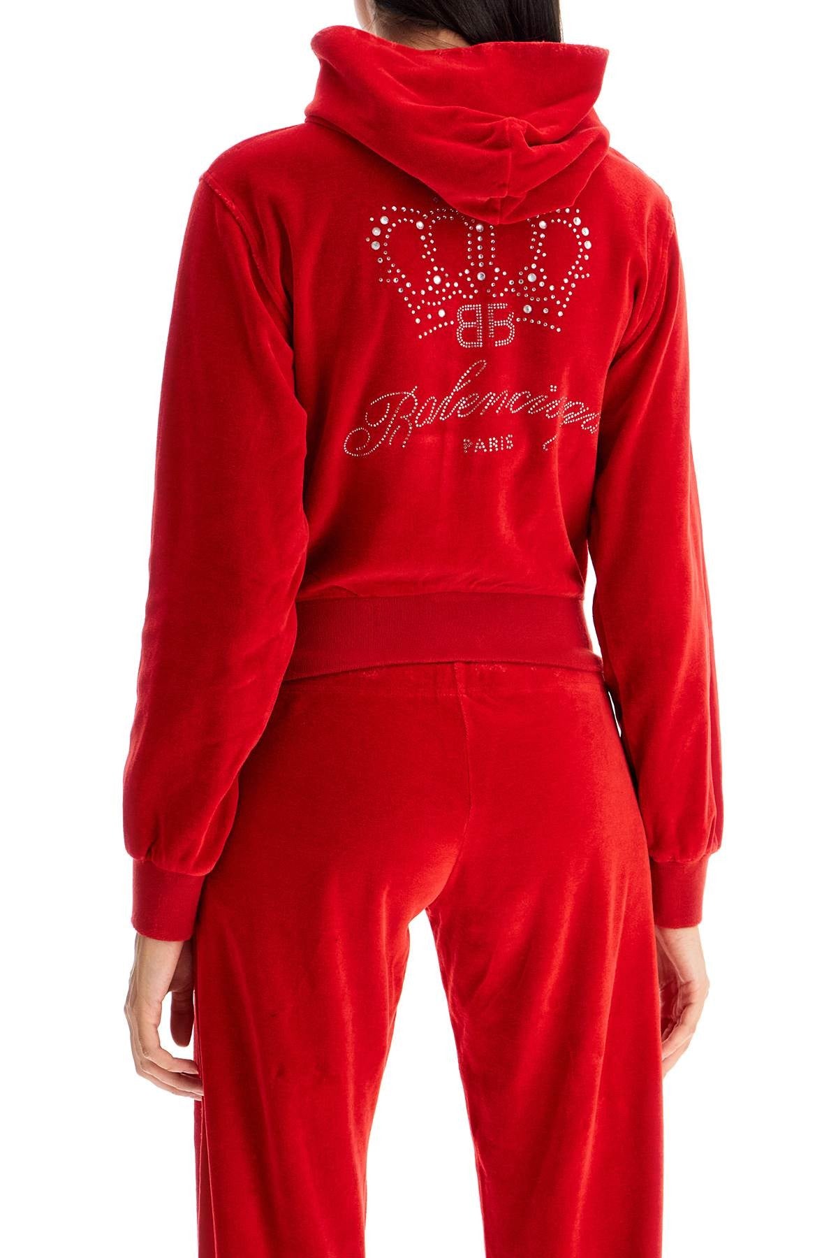 cropped velvet bb motel sweatshirt