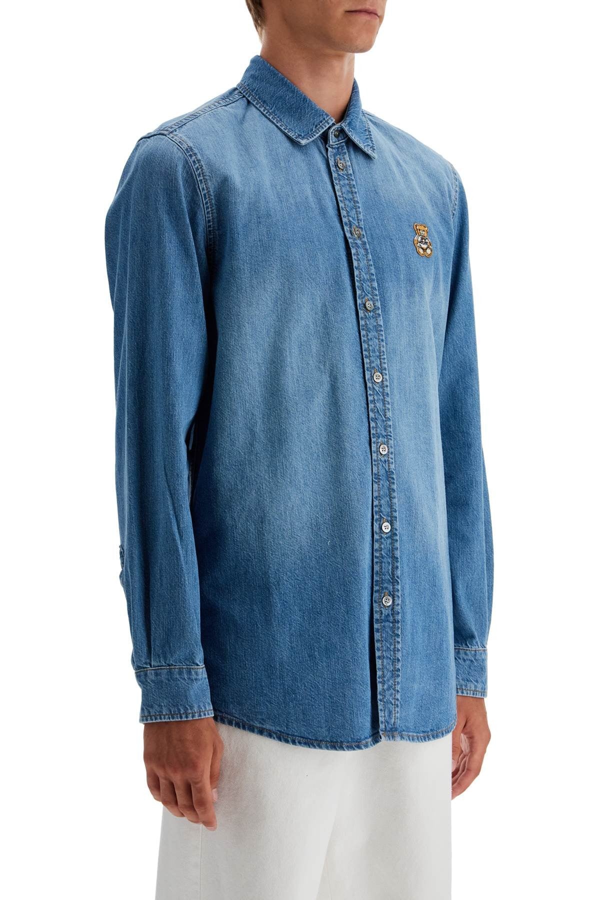 denim shirt with patch details