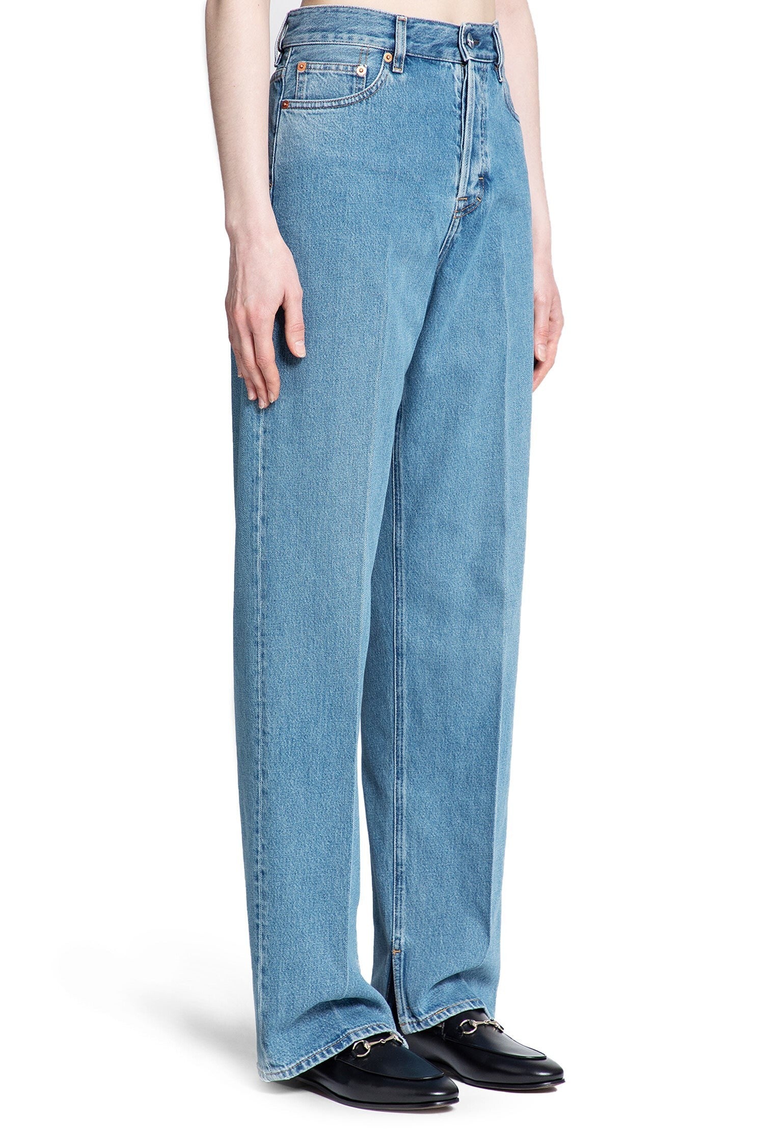 Denim Trousers With ''Gucci'' Label