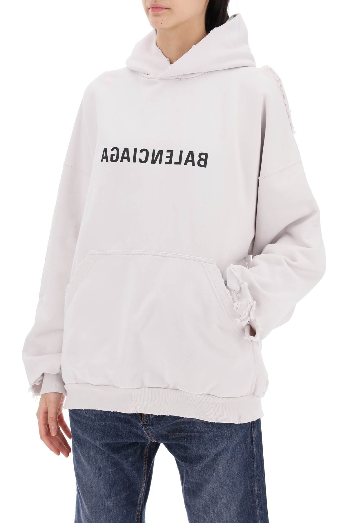 destroyed logo sweatshirt with