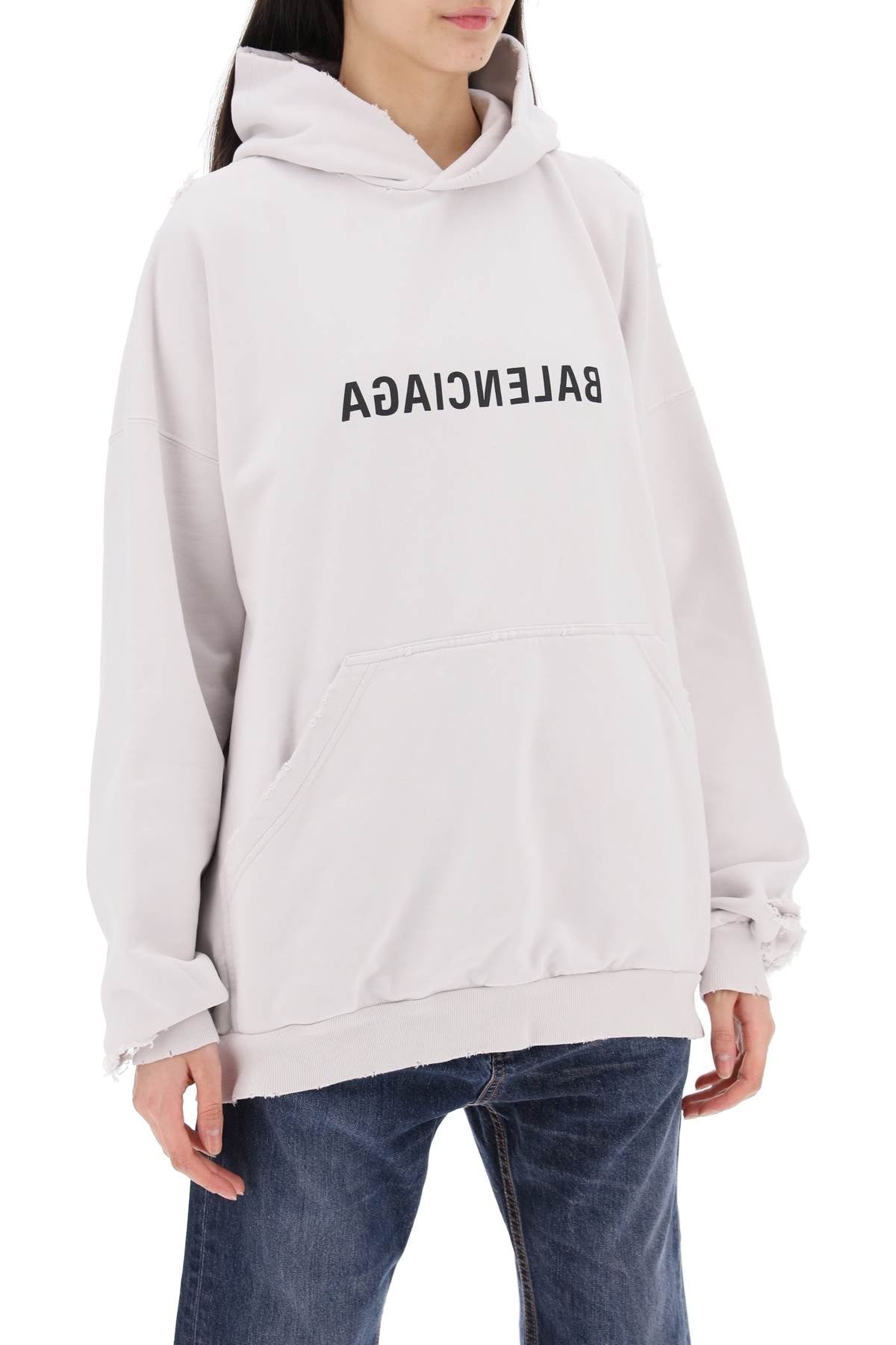 destroyed logo sweatshirt with