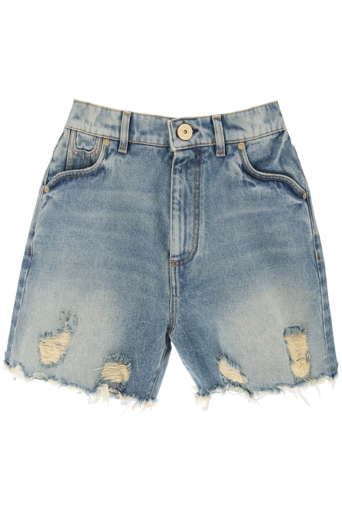 Distressed Denim Shorts