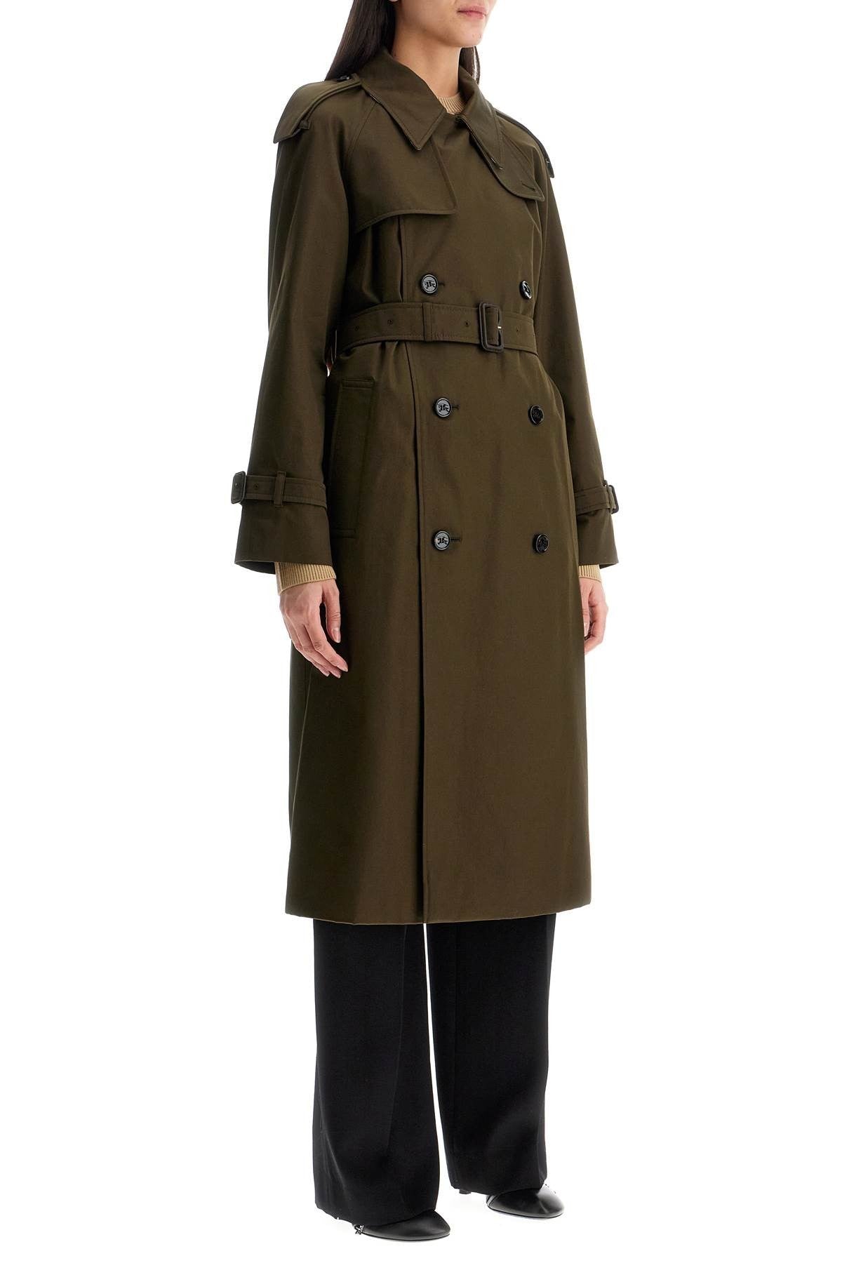 Double-Breasted Trench Coat With