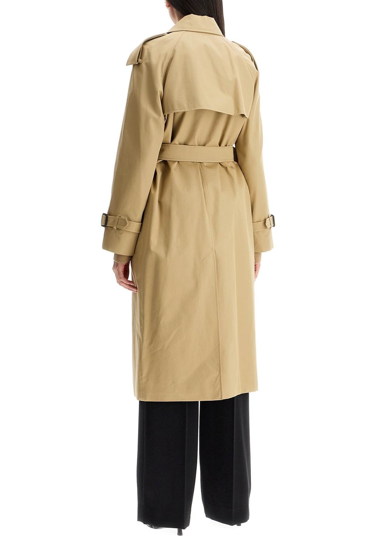 double-breasted trench coat with