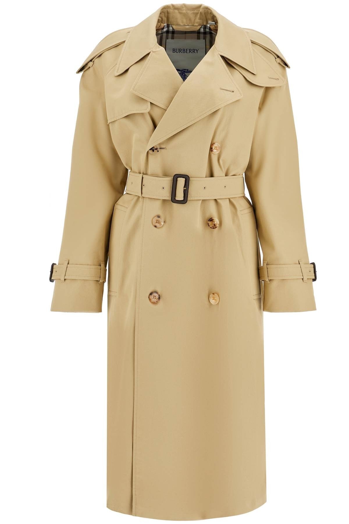 double-breasted trench coat with