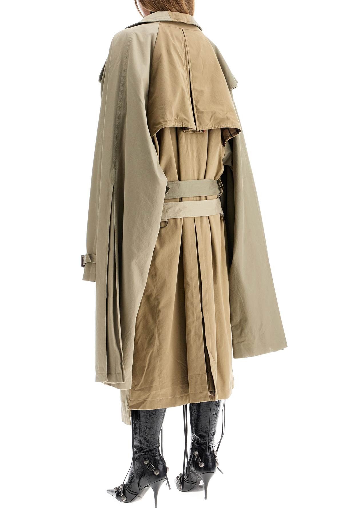 double sleeve trench coat