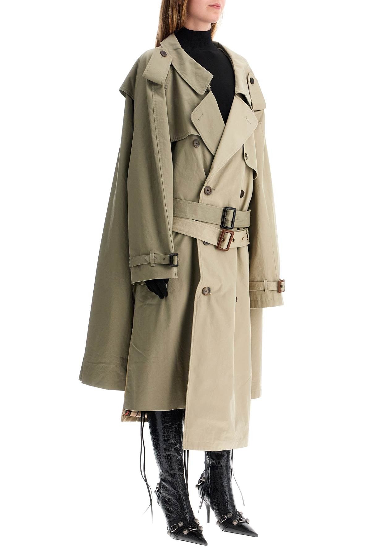 double sleeve trench coat