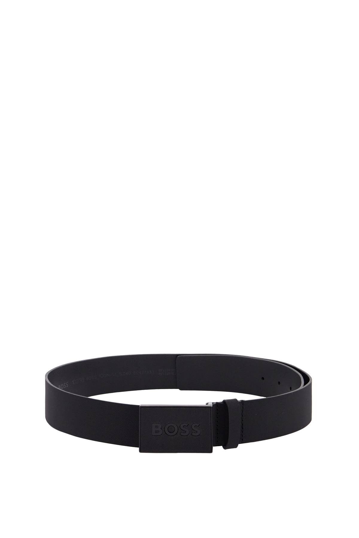 elegant black synthetic belt icon-s1