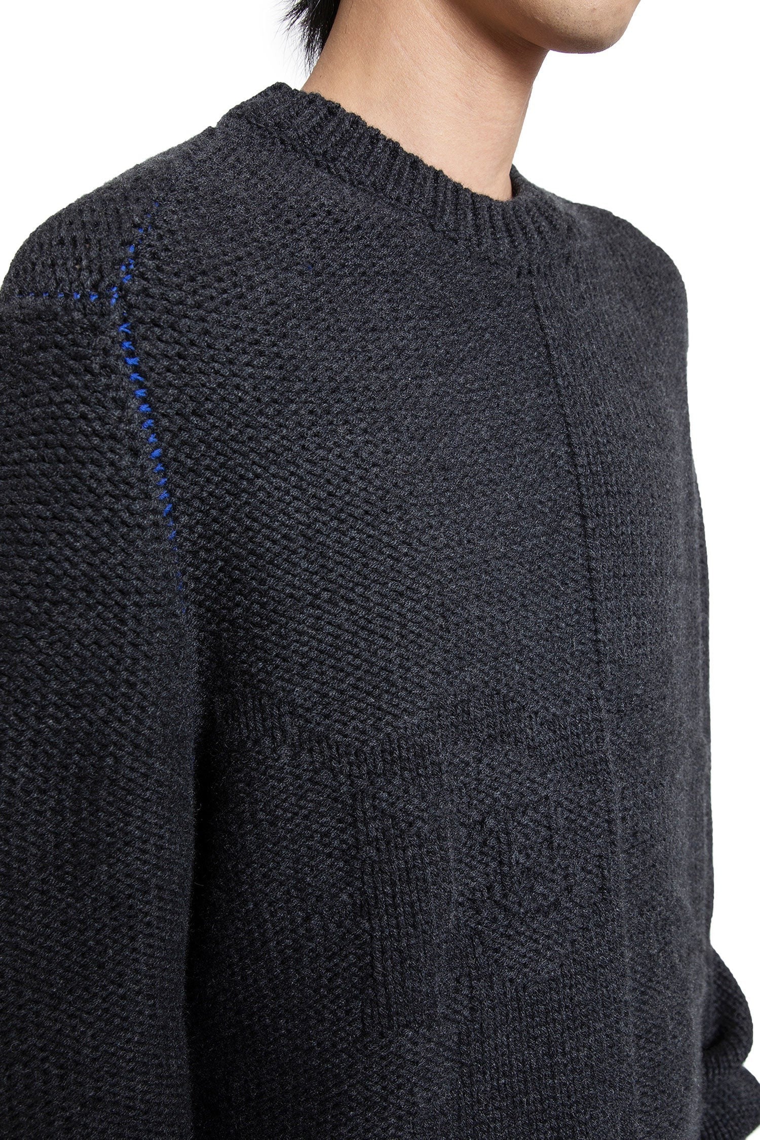 Equestrian Night Design Intarsia Knit Sweater