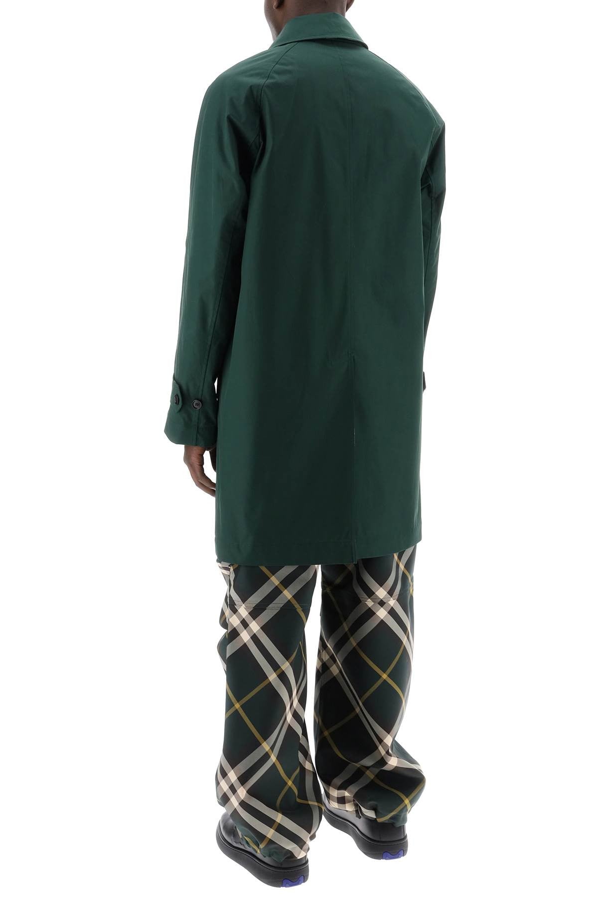 ered  reversible checkered gabardine midi