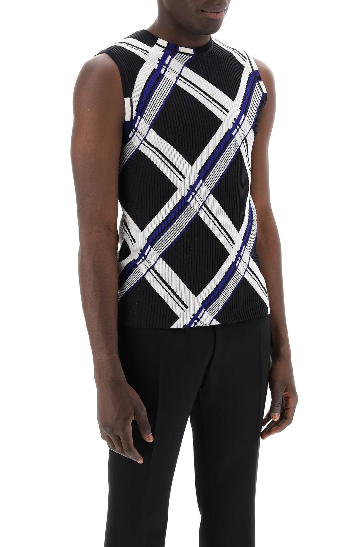 ered silk knit top with ribbing
