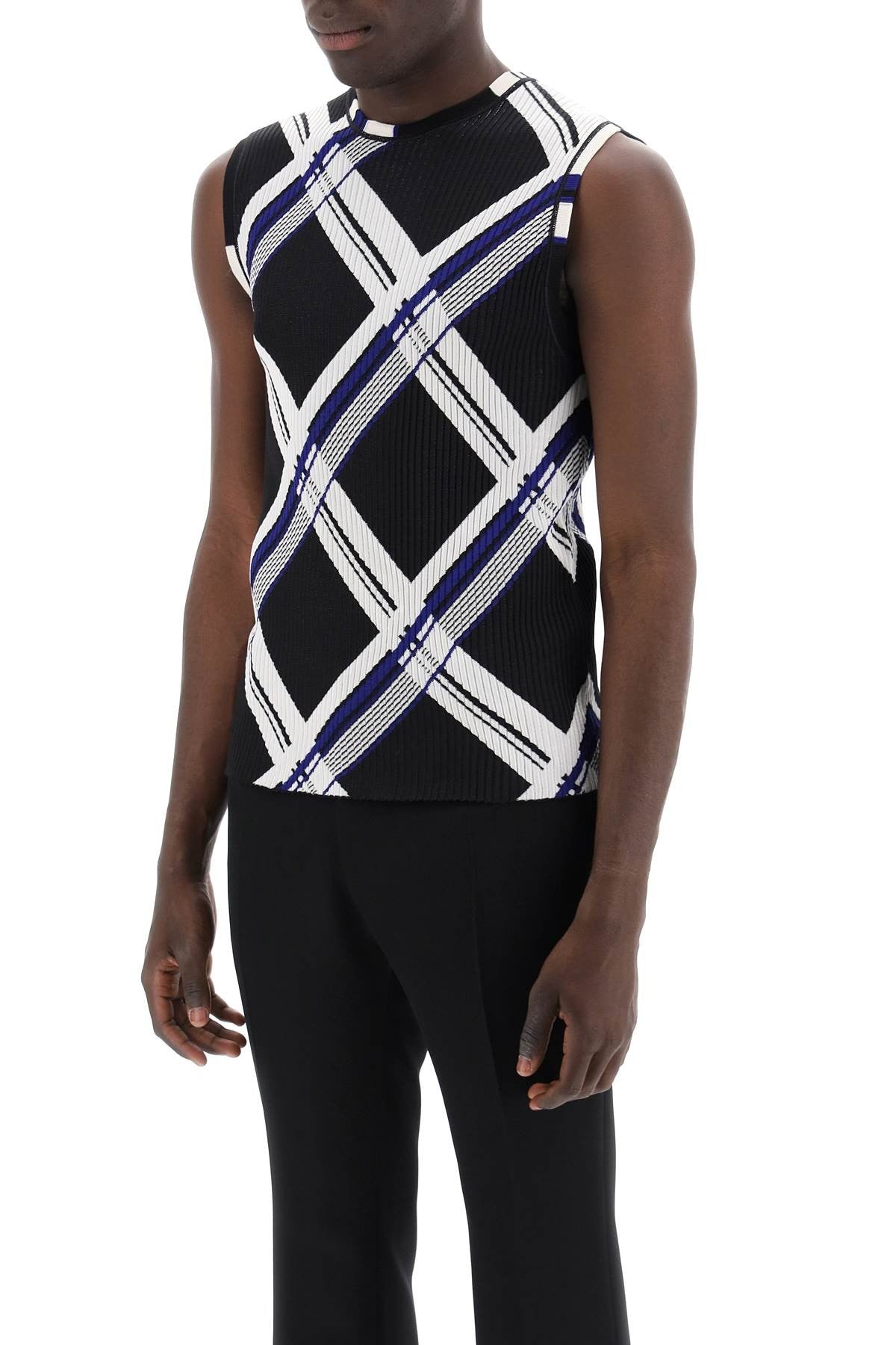 ered silk knit top with ribbing