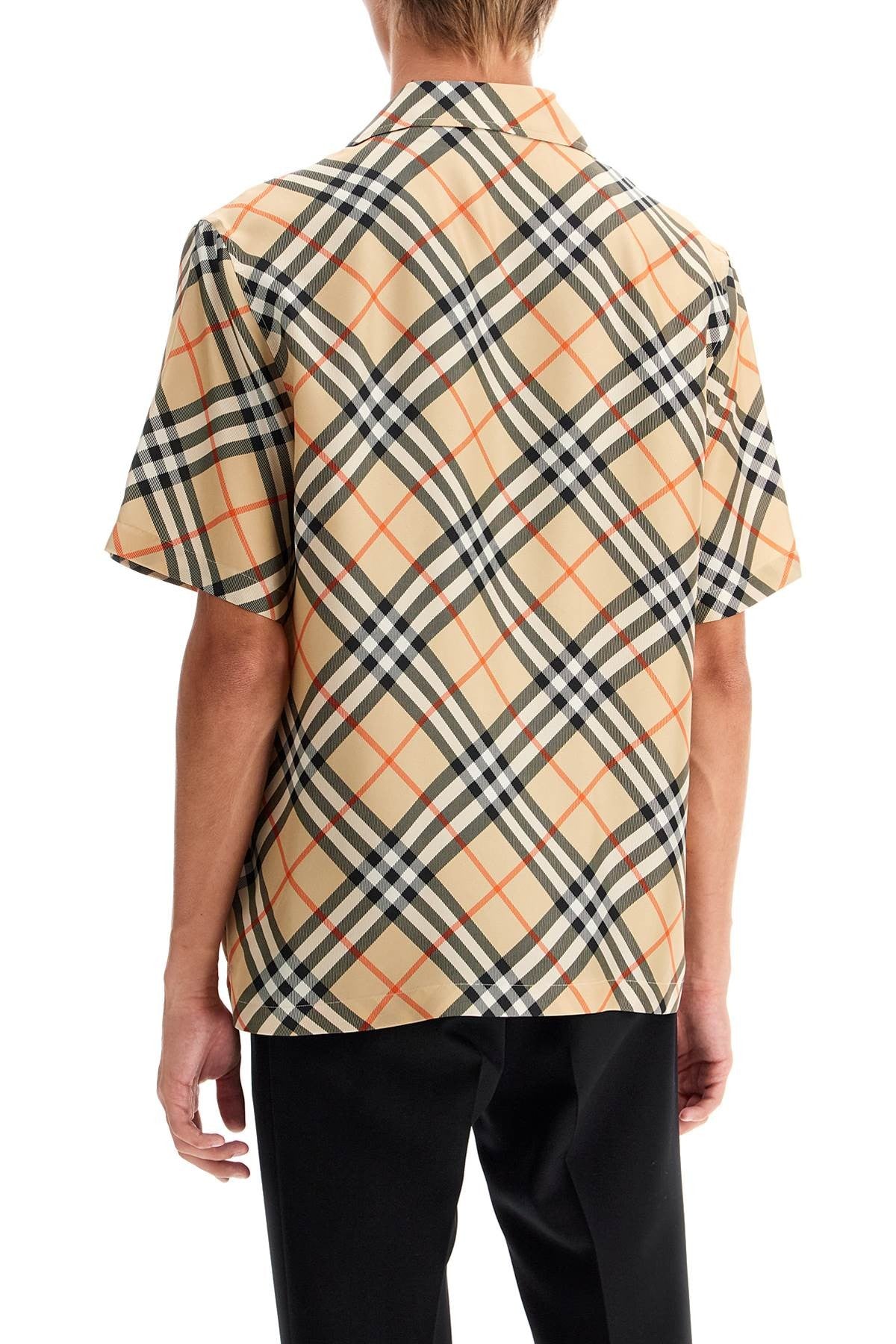 ered silk short-sleeved shirt