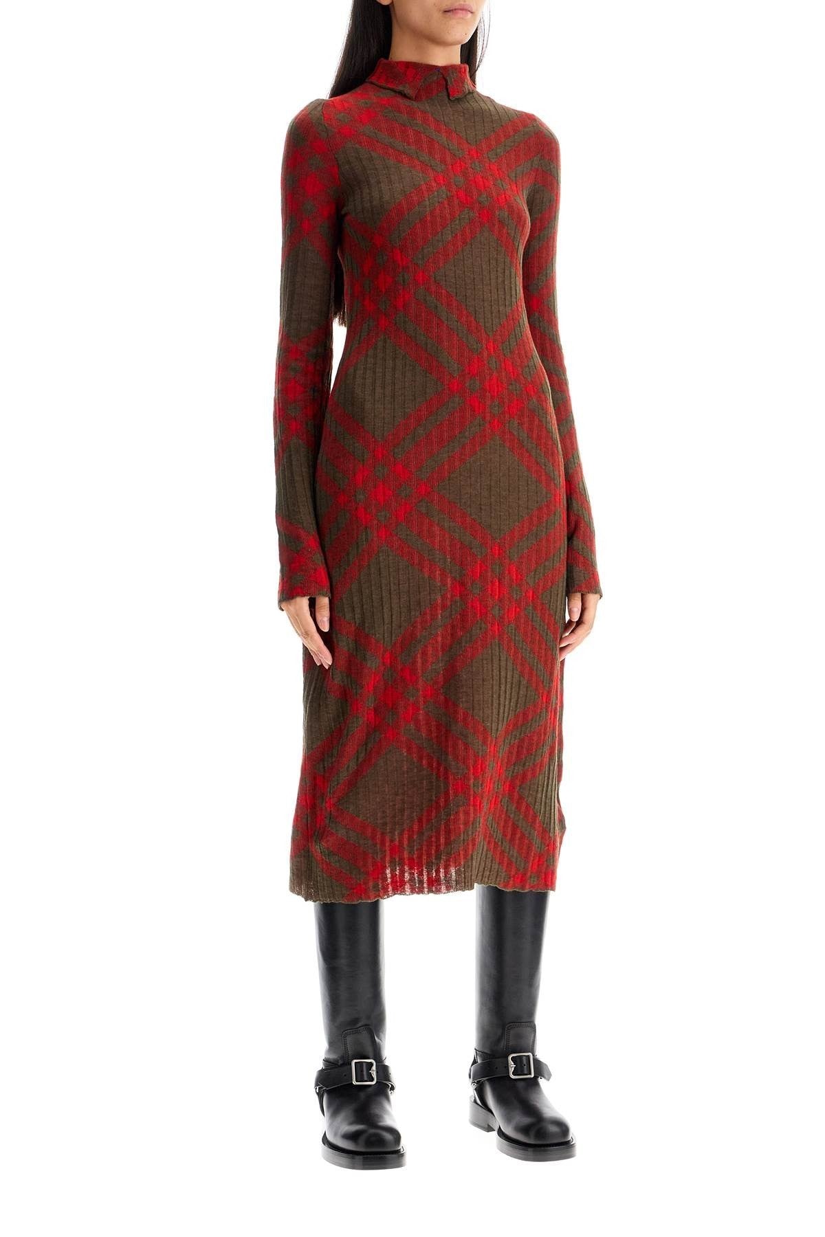 ered wool blend midi dress