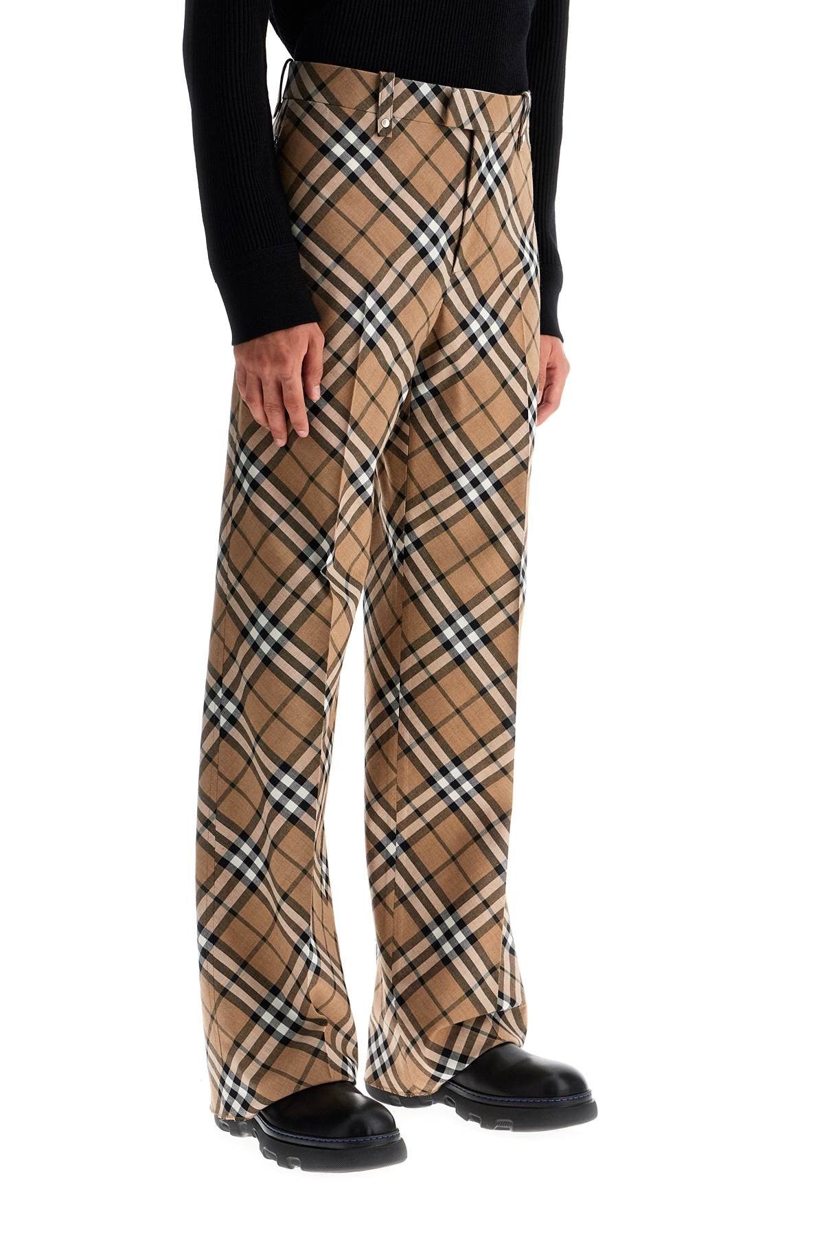 ered wool blend tailored trousers