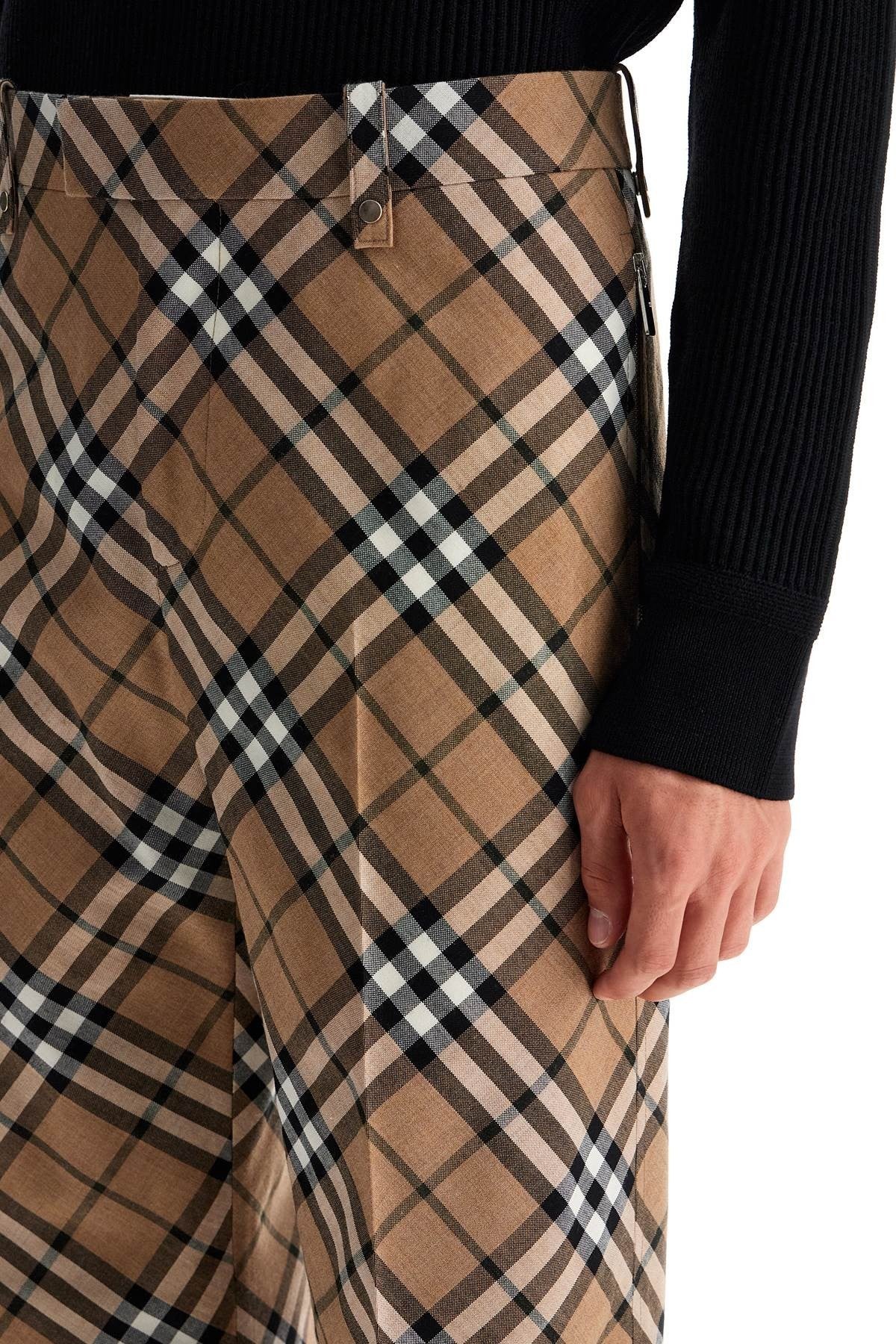 ered wool blend tailored trousers