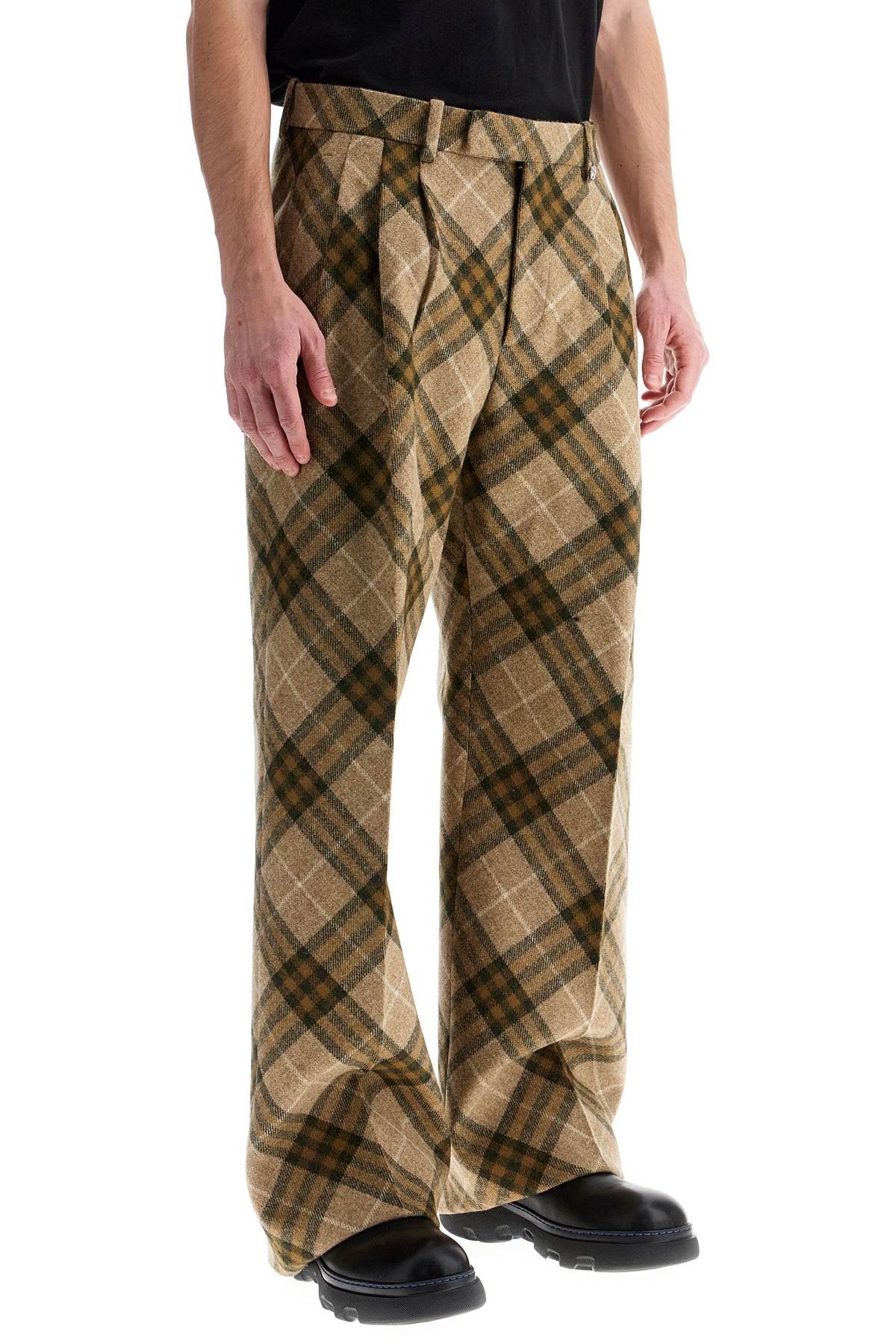 ered wool tailored trousers