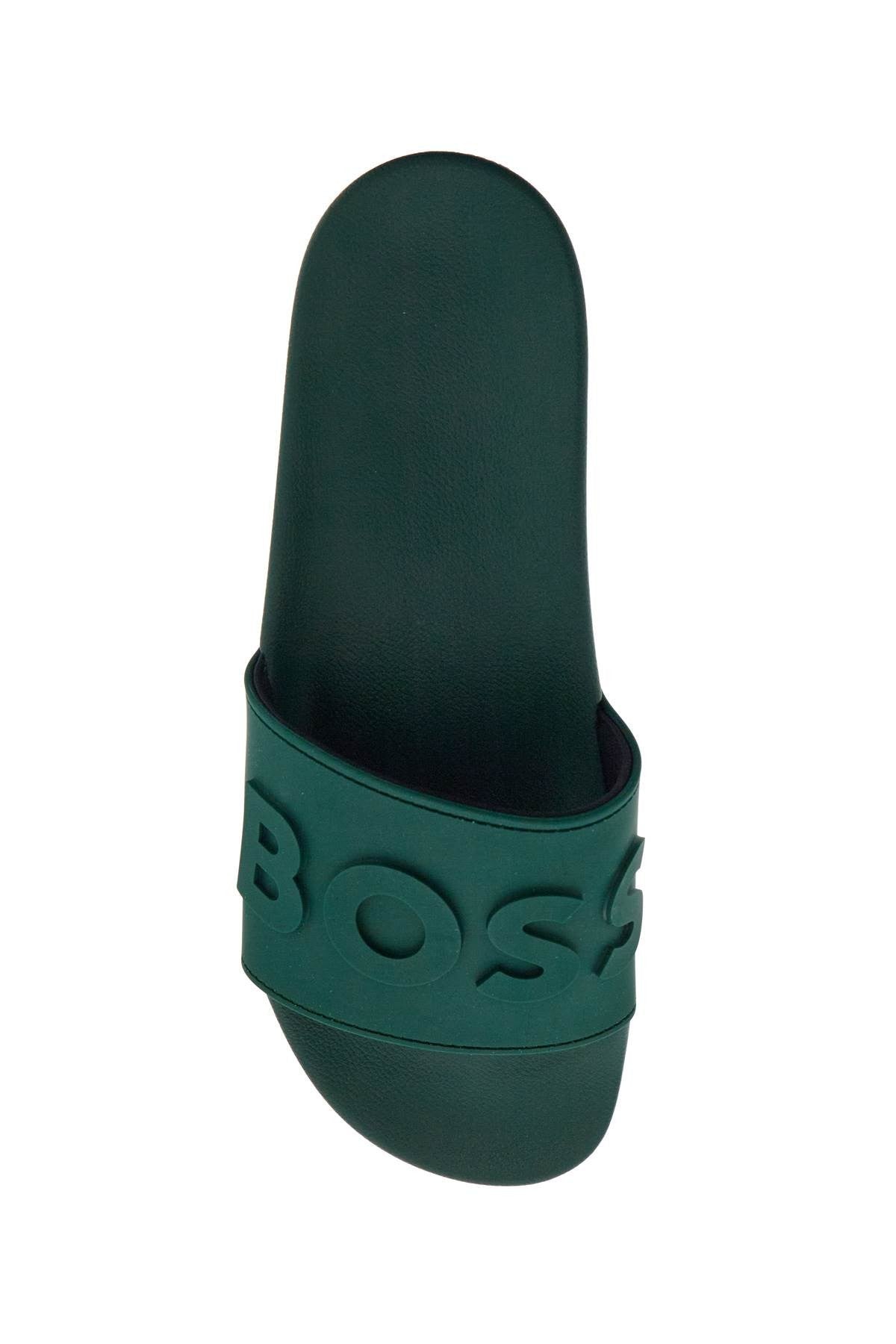 ergonomic minimalist green slippers with rubber sole