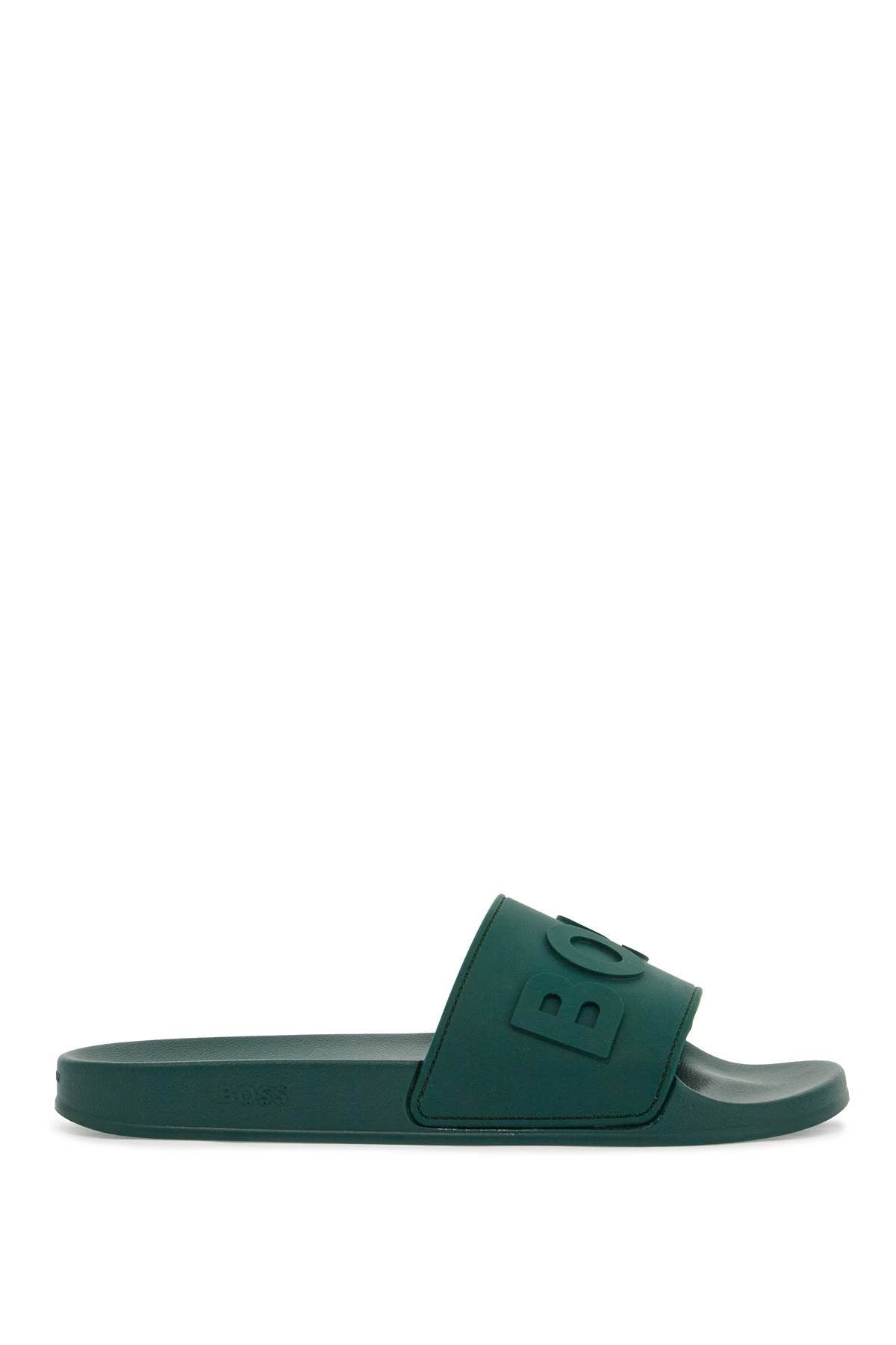 ergonomic minimalist green slippers with rubber sole
