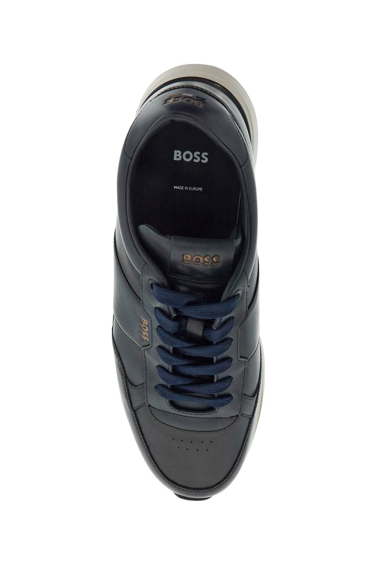 ergonomic sneakers jace_runn_bu navy blue leather