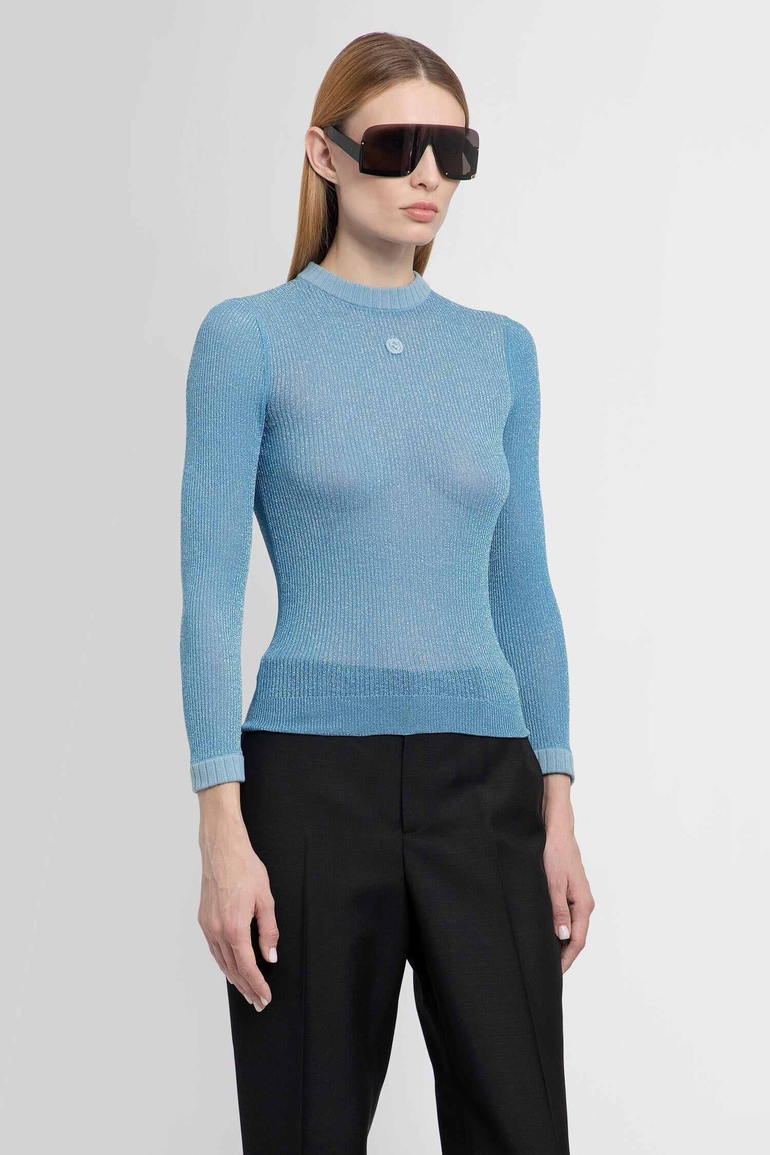 extra fine lamé knit top