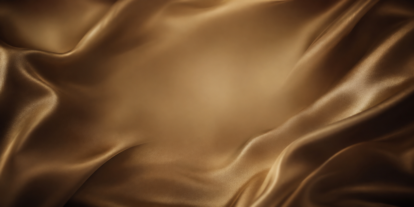 Flowing champagne gold silk fabric